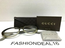 GUCCI Authentic w/TAGS Cat Eye Grey Slv Diamond GG3566 W9R 52mm Eyeglasses