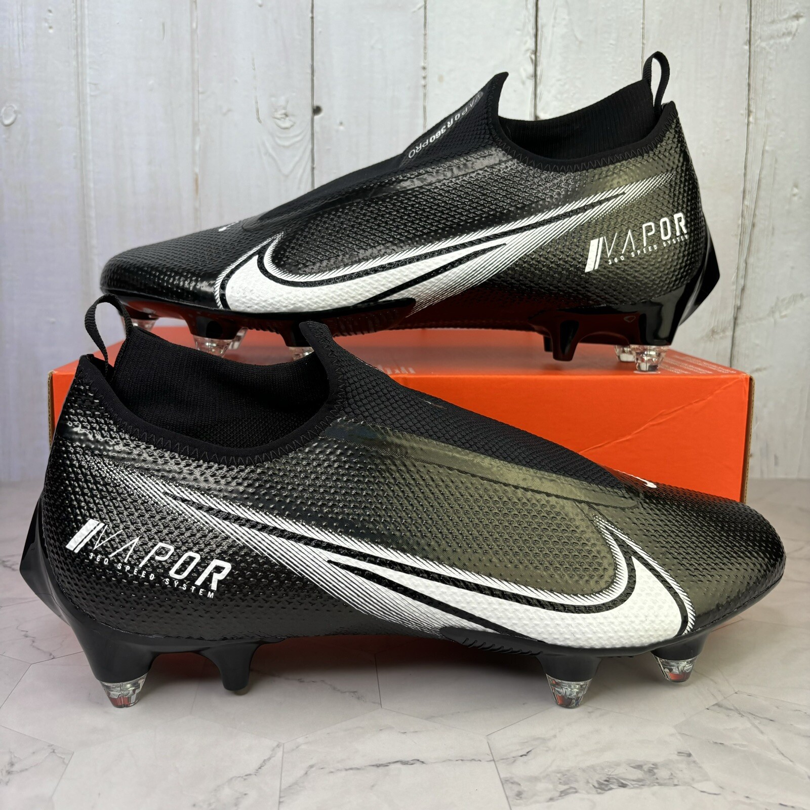 Size 12.5 Wide Nike Vapor Edge Pro 360 Detachable Football Cleats DO1143-001