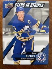 2021 UD National Hockey Card Day Stars And Stripes USA-8 Jack Eichel