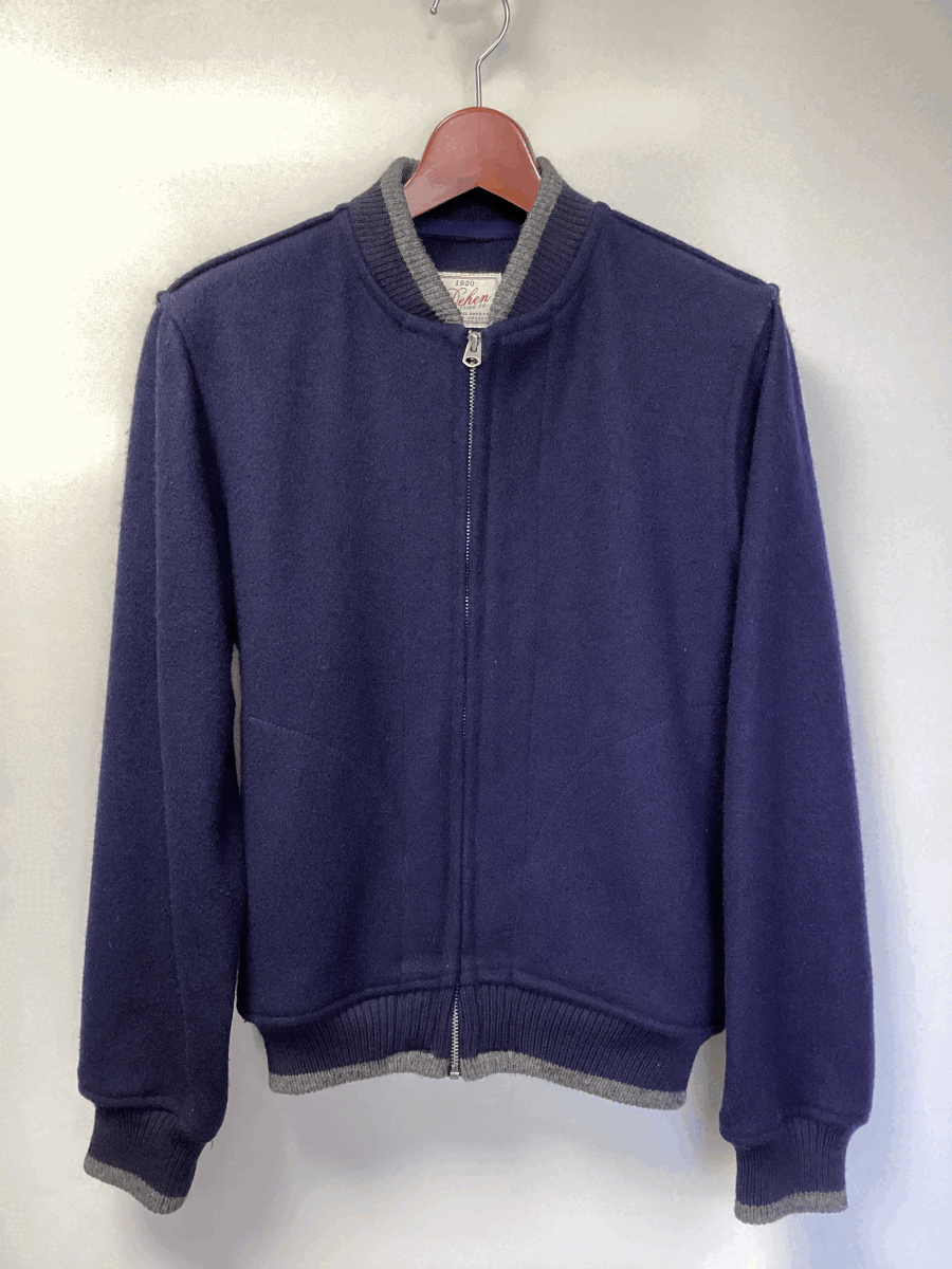 UNUSED DEHEN WOOL JACKET S AMERICAN NAVY TALON USA DEADSTOCK