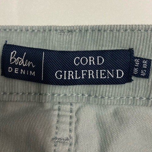Boden Corduroy Girlfriend Jeans Women’s Size 10 Mid Rise Straight Leg Pebble - Picture 8 of 9