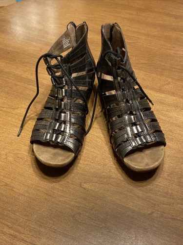 Rockport Cobb Hill Collection Gabby Metallic Wedge Gladiator Sandals Size  7.5M | eBay