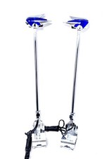 Vintage Style Blue Led Lighted Front Fender Guides Custom Car Truck Pair Vmd