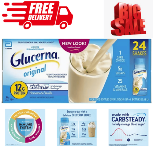 Glucerna 12g Protein Small Meal Replacement Shake Homemade Vanilla 8 Fl