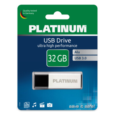Platinum Alu 32 GB USB-Stick USB 3.0 silber 177495