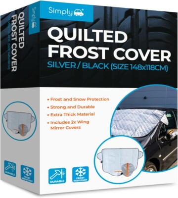 Premium Quilted Frost Snow Windscreen Cover Mirror Covers For  Renault Modus