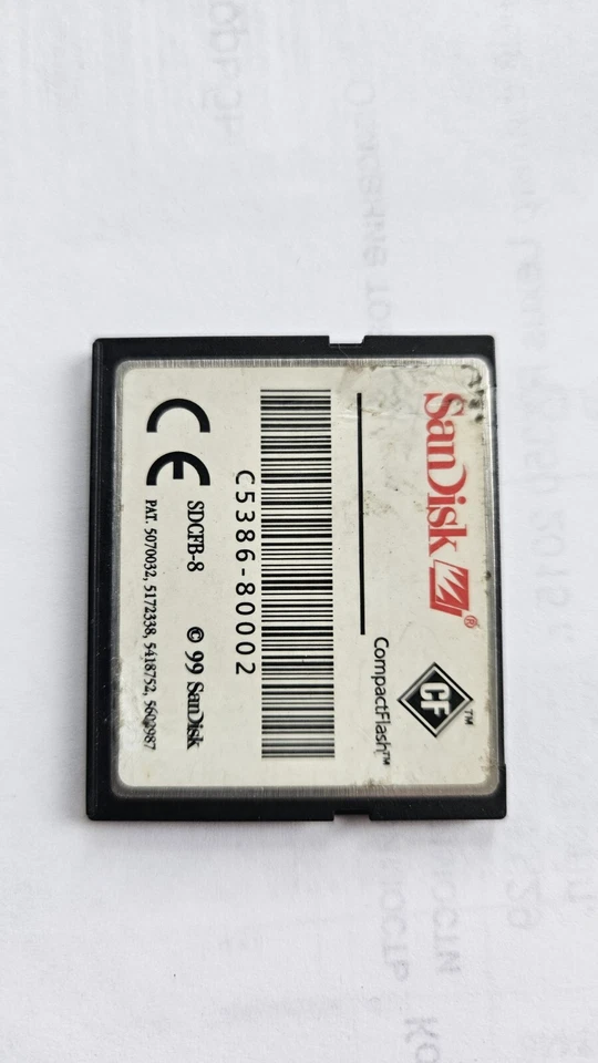 SDCFB-8 SanDisk 8MB Compact Flash Memory Card - Image 2 of 2