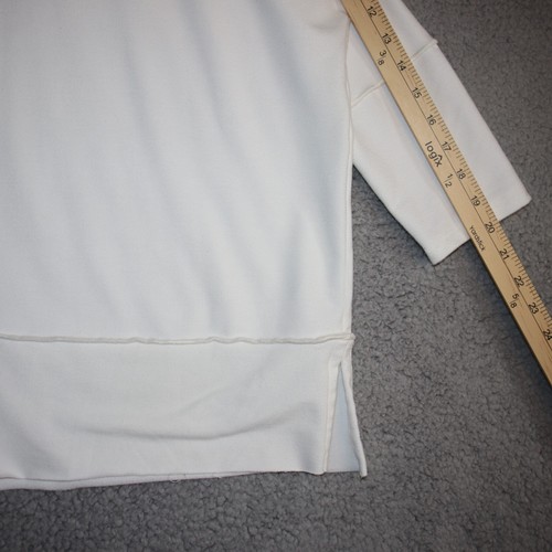 SPANX Sweater Large White Long Sleeve Athleisure Oversized Pullover - Picture 4 of 7