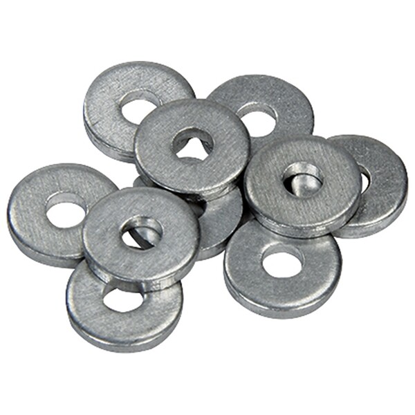 50 Pack 1/4 Inch Steel Backing Washers For Blind Pop Rivets – 1 Inch Outer Diameter, Bright Zinc Plated