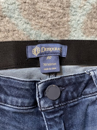 Democracy "Ab"solution Ab Technology Straight Leg Raw Hem Ankle Jeans Womens 10 - Picture 4 of 6