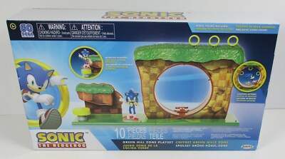Sonic Hedgehog Green Hill Zone ACTION Playset Jakks Pacific W/FIGURE Rings NIB