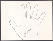 JAMES R. LEAVELLE - HAND/FOOT PRINT OR SKETCH SIGNED