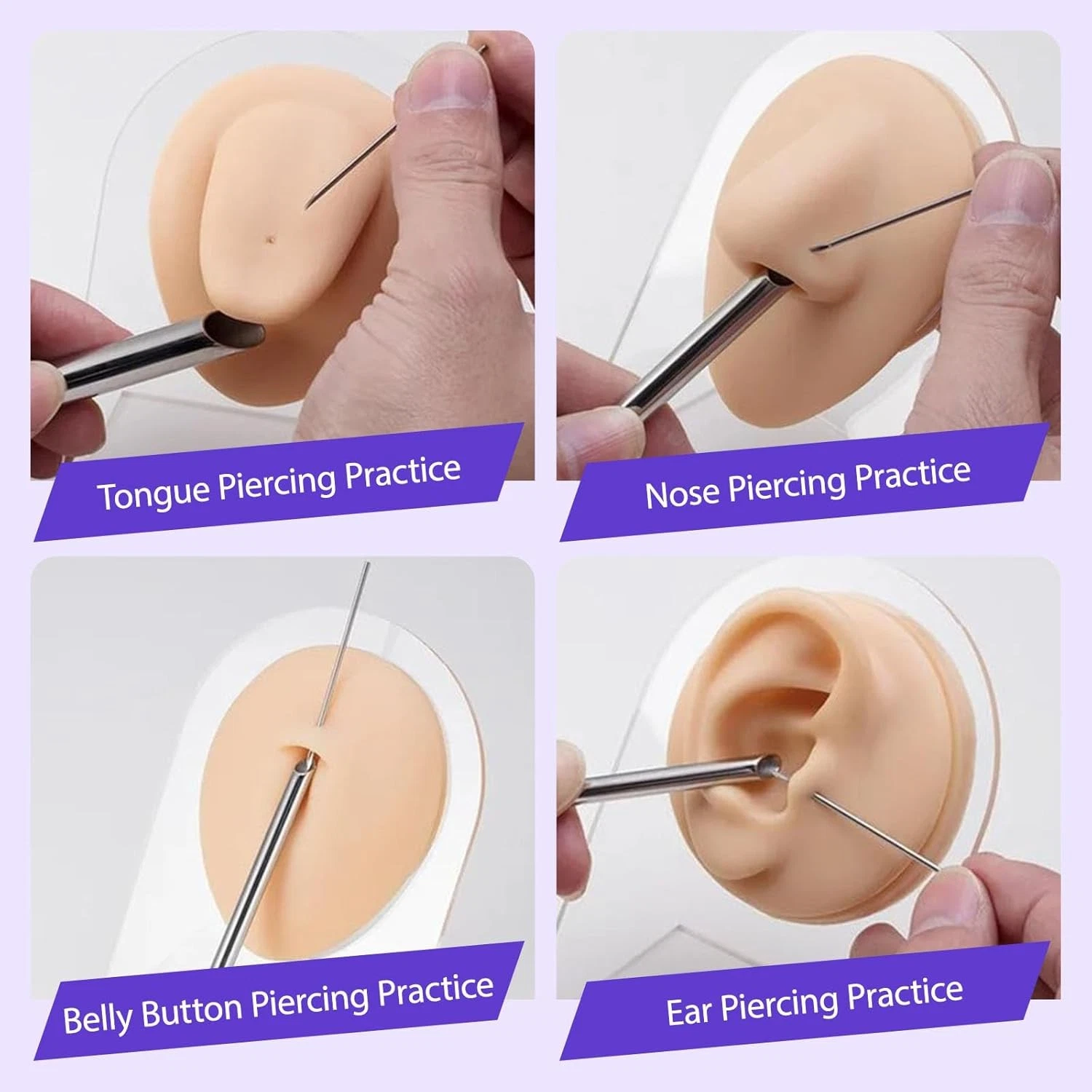 Silicone Model Body Part Displays Set- Usiriy 8Pcs Piercing...  image 5