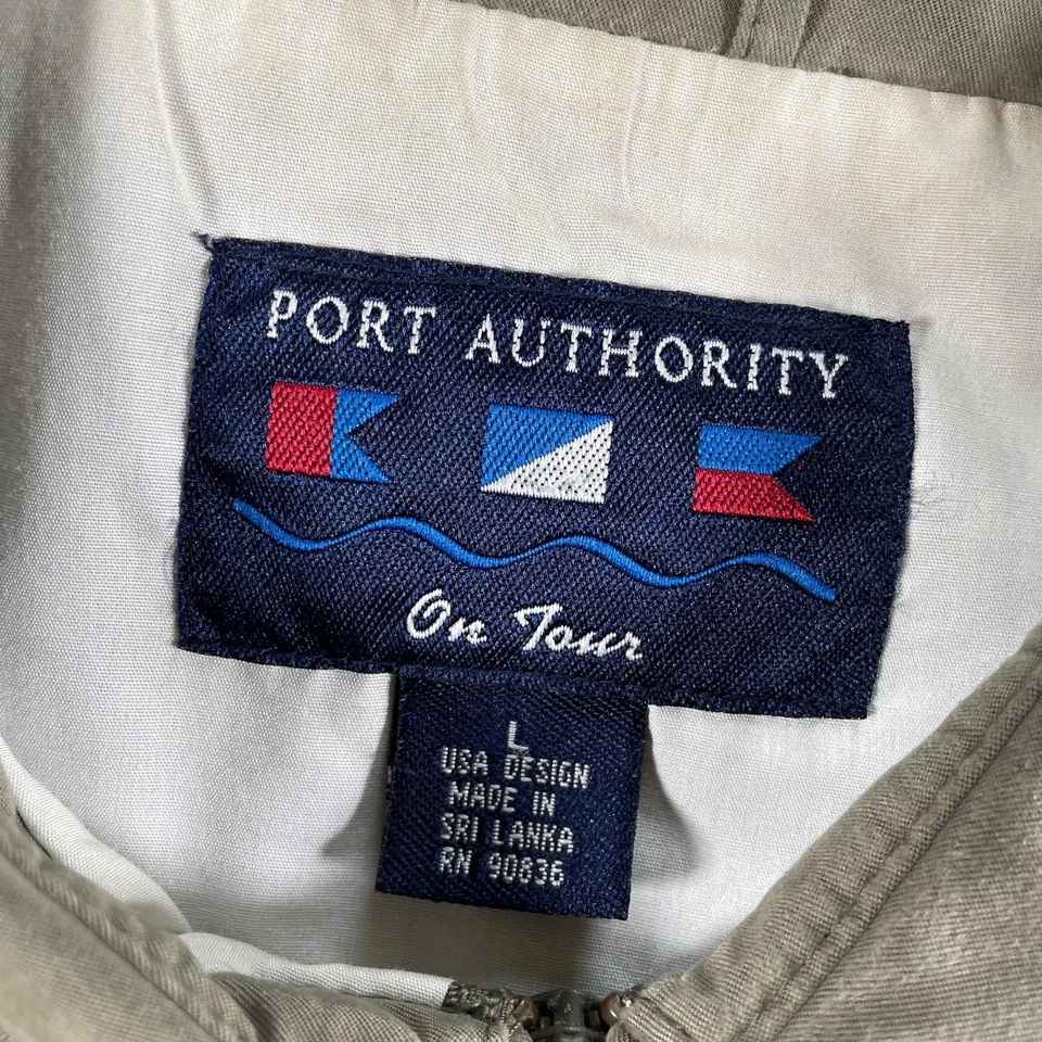 Vintage Charles Schwab Jacket Mens Large Green Bomber Harrington Preppy Zip 90s - Image 4 of 4