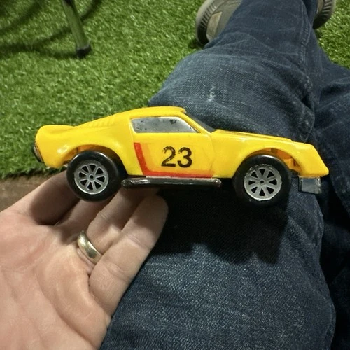 Vintage Tonka Racing Team 1970's Yellow Camaro 5" Plastic Toy Car