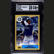 2022 Topps Series 2 Julio Rodriguez Rookie Auto '87 Design #87BA-JRO (AU, RC)