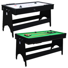 Walker & Simpson 2 in 1 Air Hockey & Pool Combo Table in Black