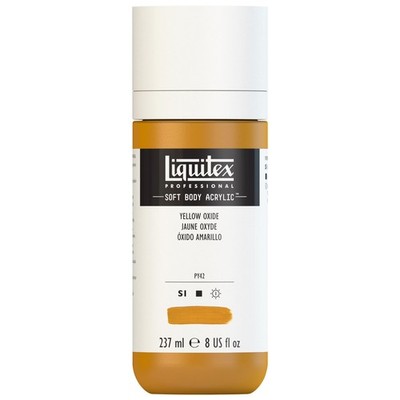Professional Soft Body Acrylic Paint 237ml 8-oz Bottle Yellow Oxide