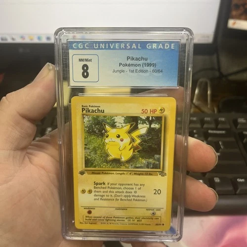 1999 Pokemon - 1st Edition PIKACHU - Jungle English Wotc - CGC 8 NM-MT