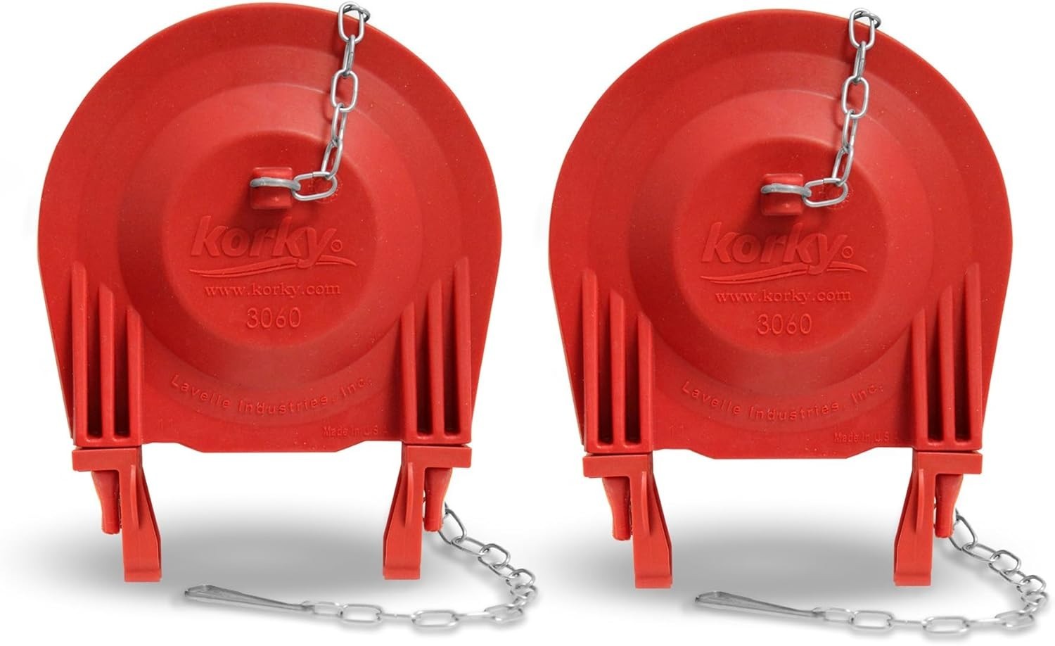 Large 3-Inch Universal Toilet Flapper - Long Lasting Rubber - Easy to Install...