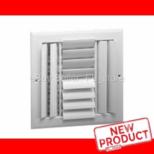 Square Air Register Grille 12" x 12" DUCT SIZE White Adjustable Ceiling Wall NEW