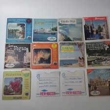 Vintage View Master Reels Lot 12 Travel Hawaii Niagara Vatican Ireland Booklets