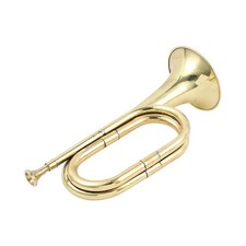 Bugle Horn Easy to Play Brass Cavalry Trumpet for Party Performance Beginner