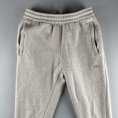Quiksilver Fleece Jogger Sweatpants Tan Beige Tapered Mens Size S