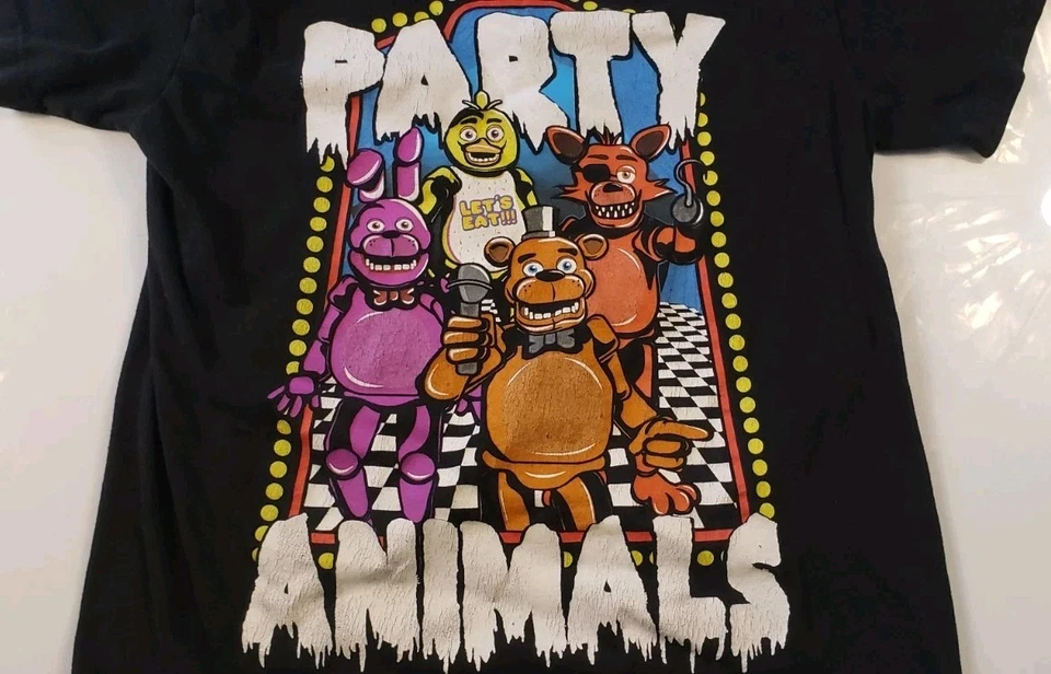 Camiseta Five Nights at Freddy's Party Animals 2017 juvenil talla mediana Foto 2 de 4
