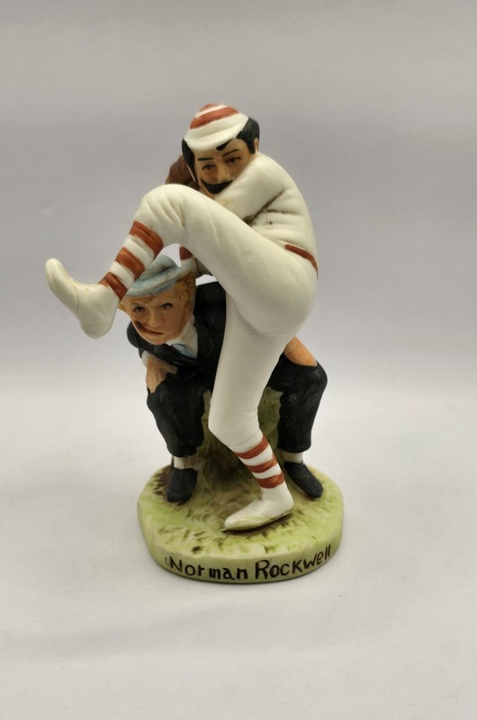 Norman Rockwell Figurine "Baseball" Dave Grossman 1980 NR-216