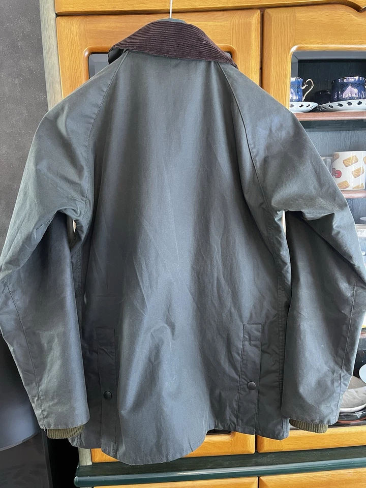 Barbour Bedale SL Verde Salvia Talla 40 Hecho en Reino Unido Modelo 20aw Buen Estado Foto 3 de 4