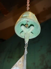 Paolo Soleri Bronze Wind Bell - 2" Bell Lovely Verdigris Patina Inside & Out NEW