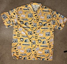 PITTSBURGH PENGUINS HAWAIIAN STYLE Hockey SHIRT MENS XL SGA PROMO NHL HOCKEY