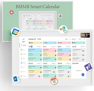 BSIMB 10.1 Inch Digital Calendar - Chore Chart, Meal Planner, Rewards System,...