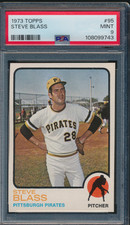 1973 Topps Steve Blass #95 Pittsburgh Pirates PSA 9 MINT CENTERED