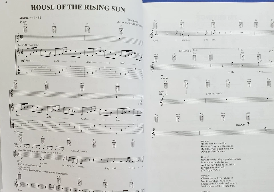The Animals Retrospective Guitar Tab Piano Sheet Music Song Book - Bild 3 von 4