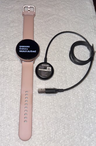 Samsung Galaxy Watch Active 2 (44mm) SM-R820 (WIFI + GPS) Pink Gold NICE! - Picture 2 of 15