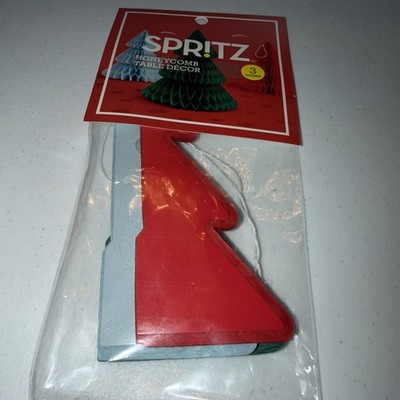 Honeycomb Table Décor Christmas Trees - Spritz Set Of 3