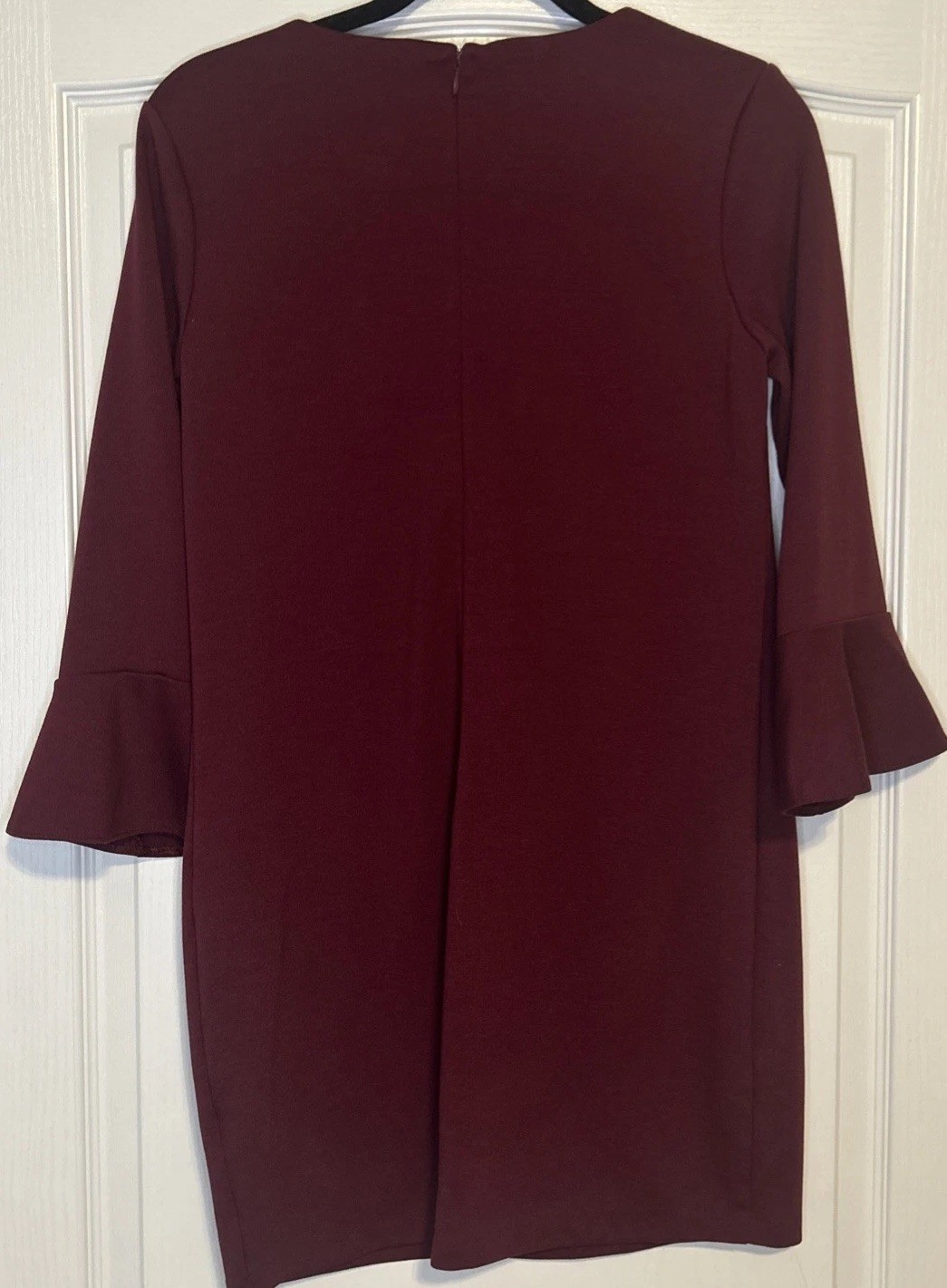 Old Navy Dress Women’s SP Bell Sleeve Burgundy Small Petite thumbnail 4