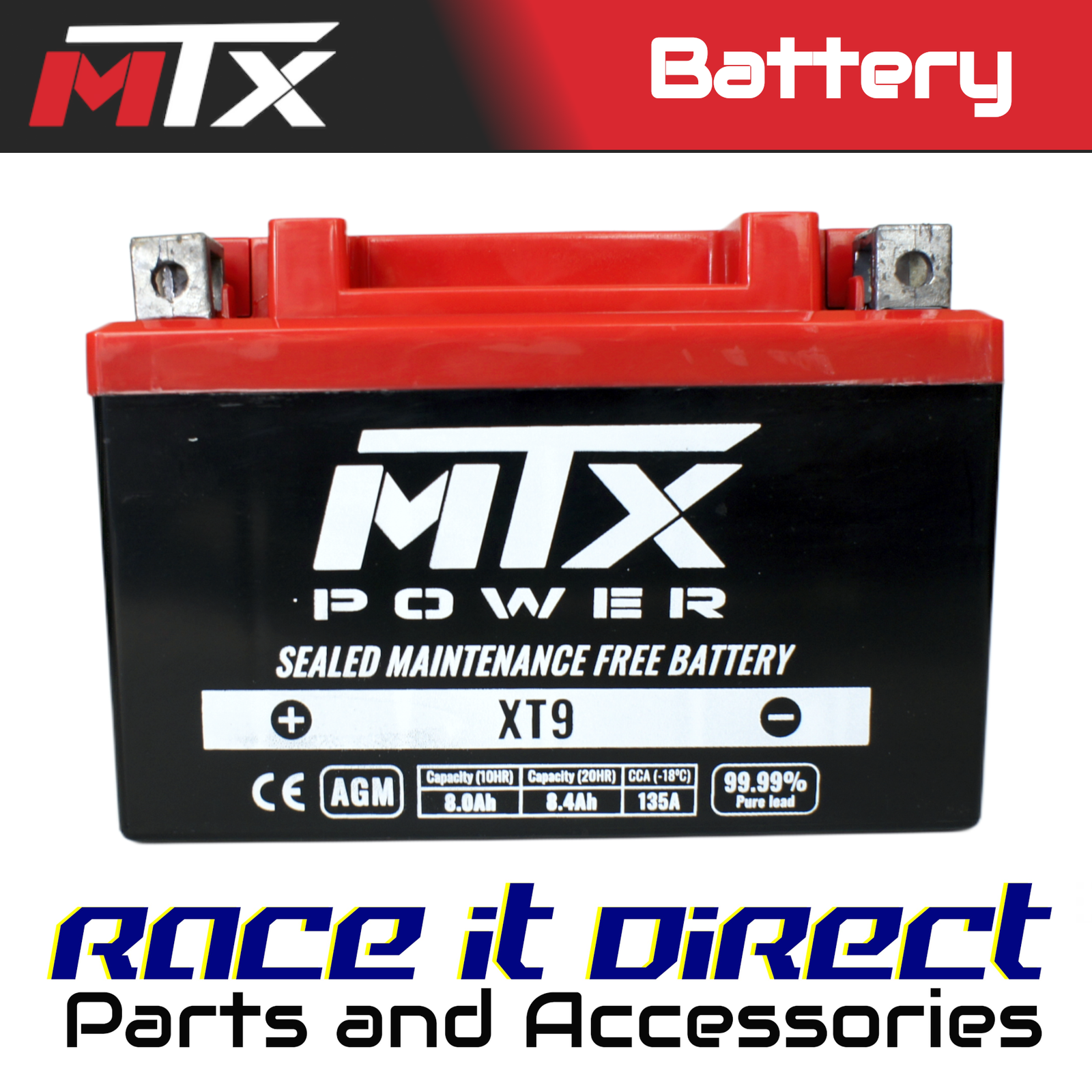 AGM Battery for KTM 200 DUKE 2012-2014 MTX