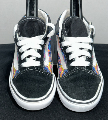 Vans Old Skool Electric Flame Youth 2.5Y Sneakers Pre-Owned Skate Shoes