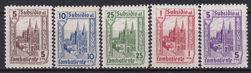 SCW Local labels Burgos Edifil 13 + 15/18 Subsidio Combatiente cte. Cathedral - 第 1/2 張圖片