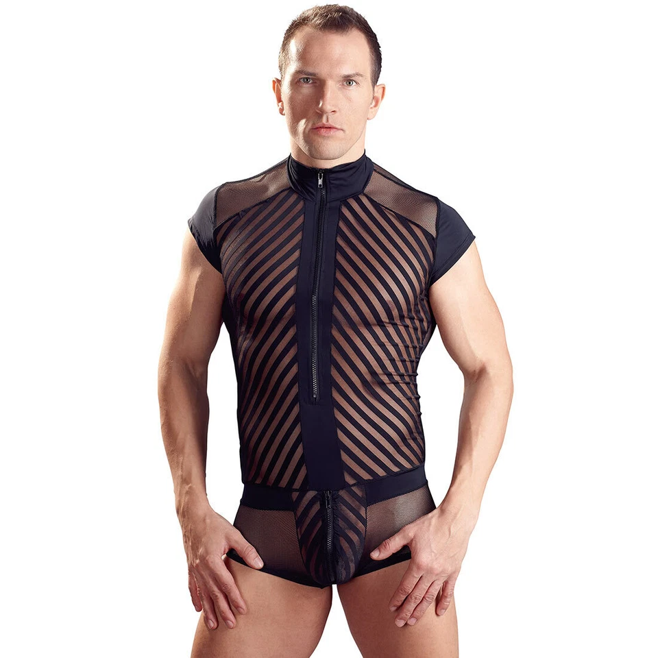 Herren Body Einteiler Netz Unterwäsche durchsichtig sexy Dessous "Freestyle"C23 - Bild 2 von 4