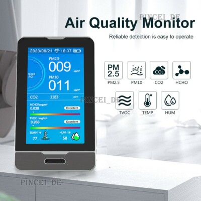 DM73B-WiFi Air Quality Monitor Detector CO2 PM HCHO TVOC Temperature Humidity