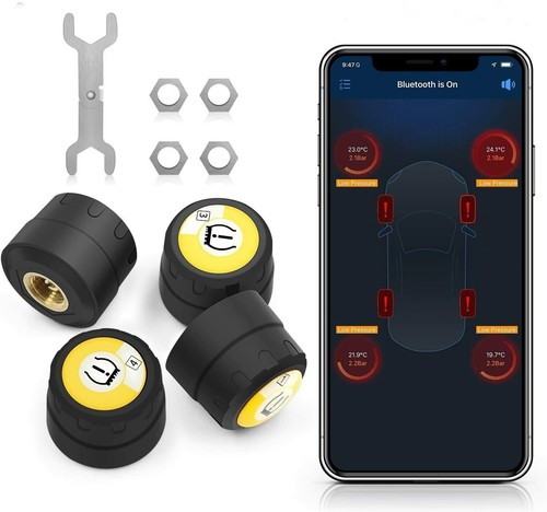 Bluetooth Car TPMS Tire Pressure Monitor System BT-4.0 BLE for iOS or Android UK - Picture 5 of 6