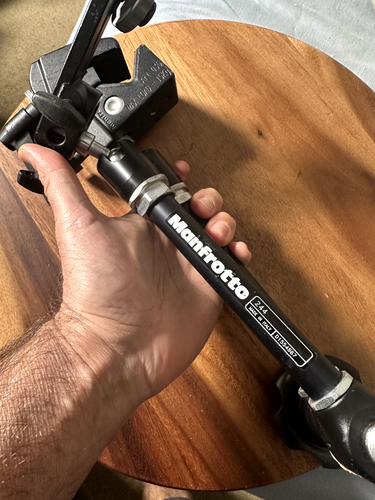 Manfrotto 244 Variable Friction Magic Arm with Camera Mount and Super Clamp - Photo 2/5