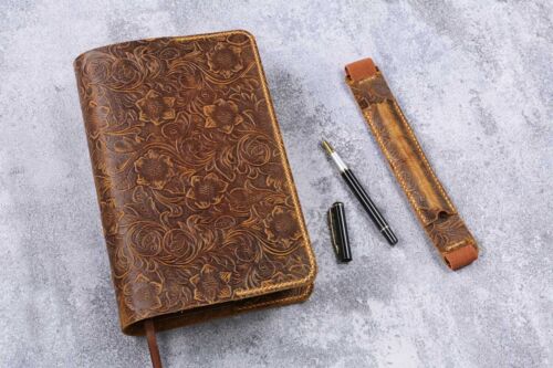 Genuine Tooled leather cover case for holy bible KJV , Christian gifts for women - 第 1/9 張圖片