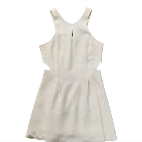 $118 BCBG White Skater Dress 2/XS Mini Cutout Wai… - image 6