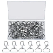 YOUYIDUN-50 Pcs Keychain Clips,Swivel Clasps Lanyard Snap Hooks,Keychain Hook, 