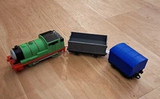 Thomas Percy Motorized Train Engine Troublesome Truck Blue Van